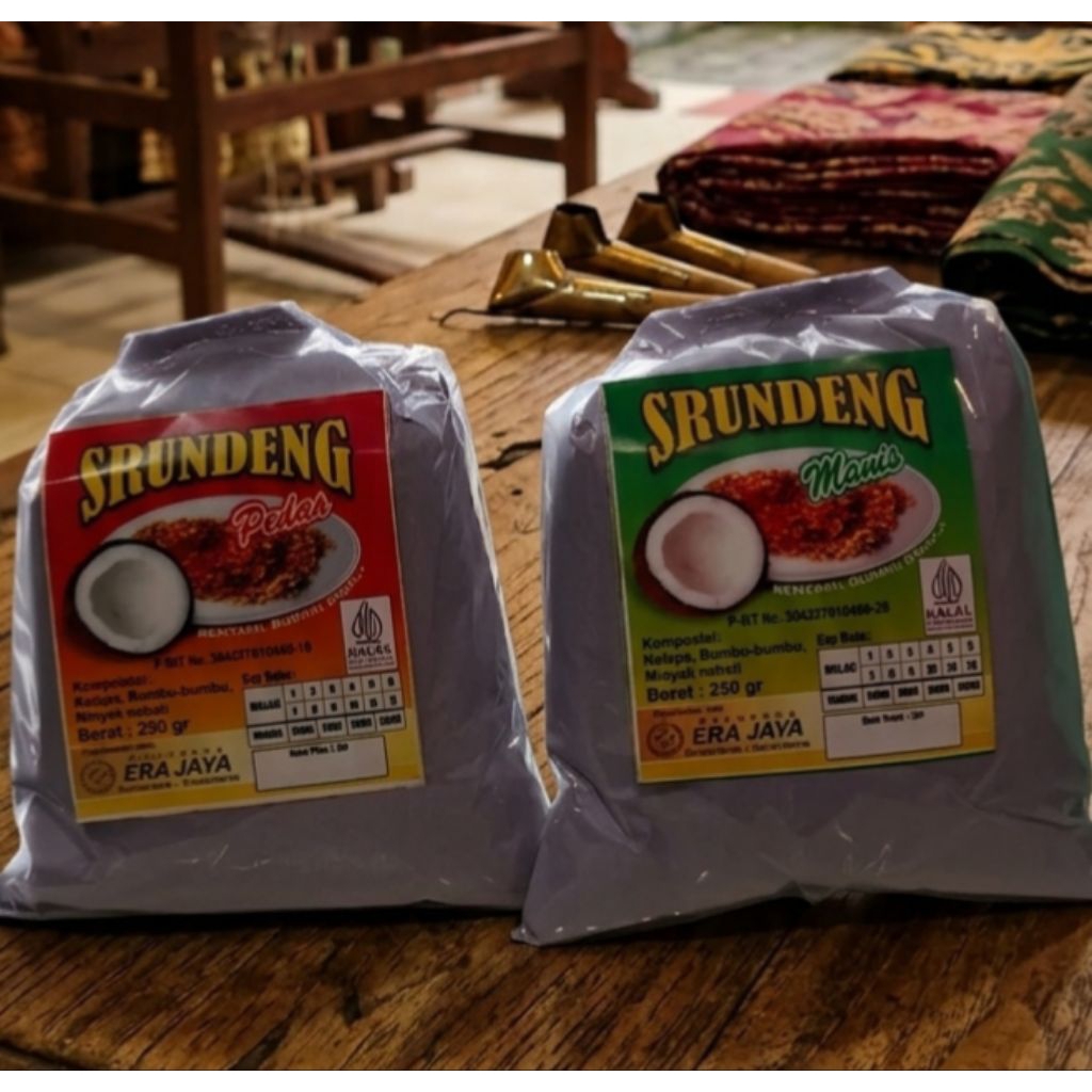 SRUNDENG KELAPA ERA JAYA SOLO BERAT 250GRAM.