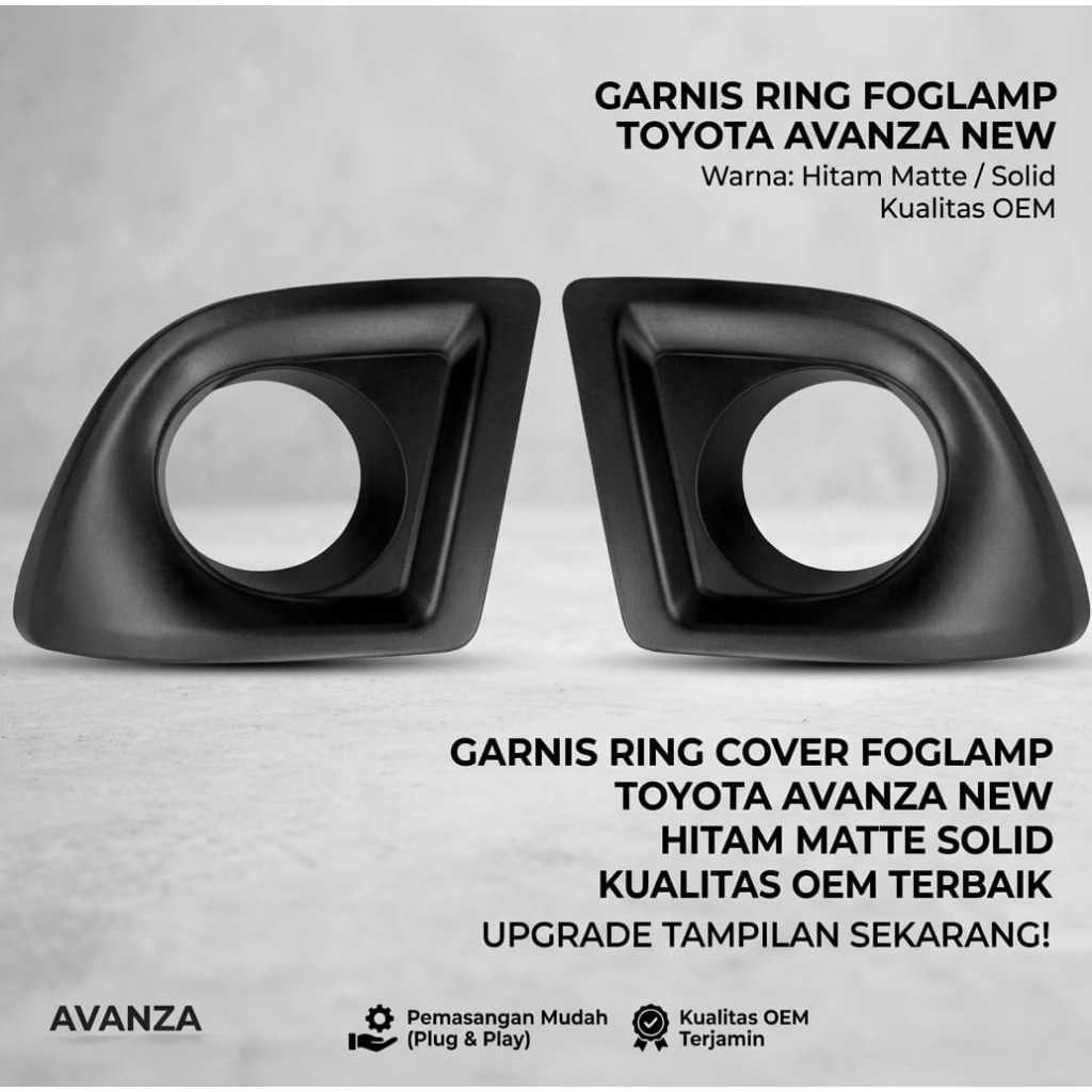COVER RING FOGLAMP MOBIL AVANZA LAMA VVTI 2010 ONLY HITAM