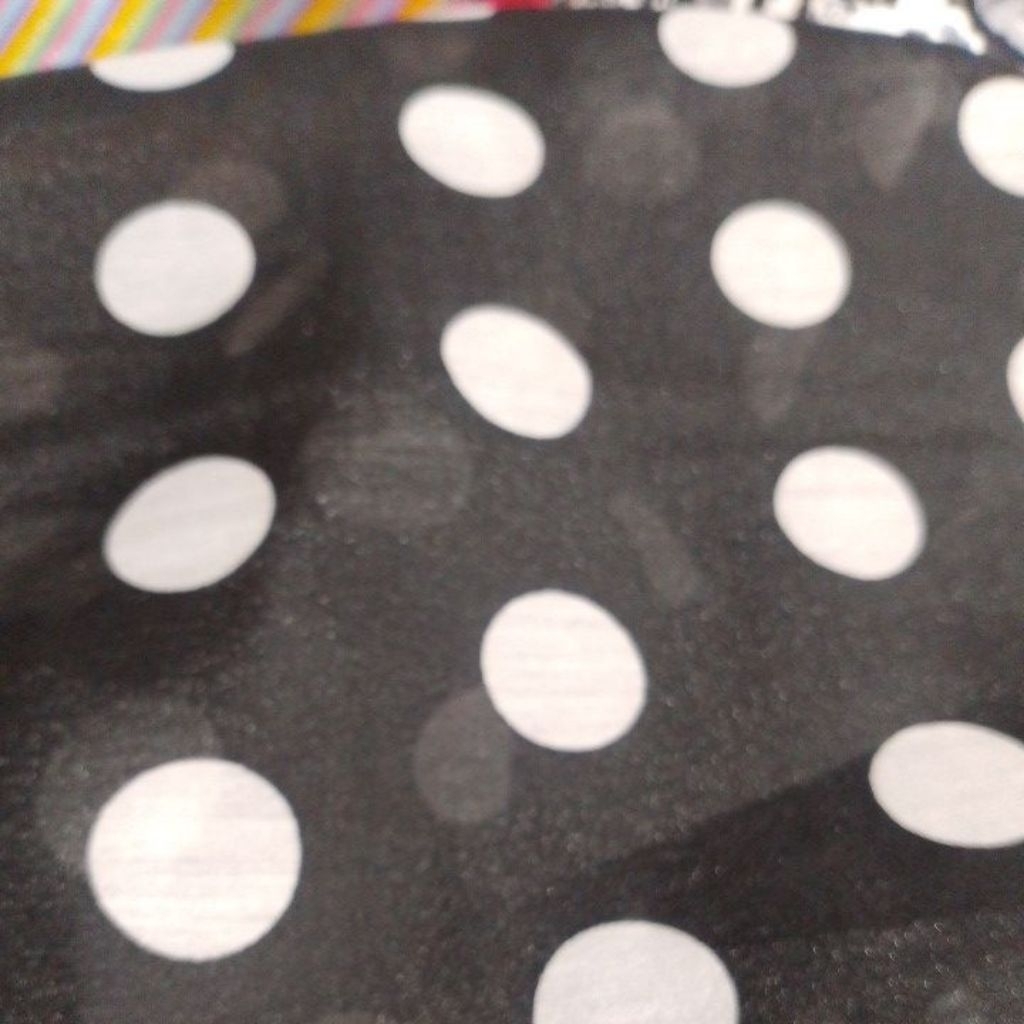 Bahan & Kain organza/organdi motif polkadot besar