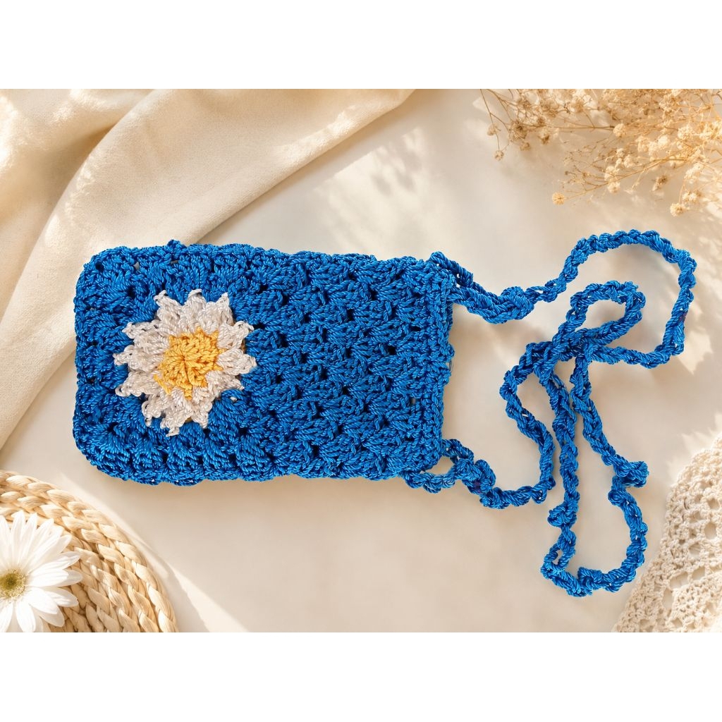 Pouch Rajut HP Handmade | Tas Mini Rajut Multifungsi Lucu