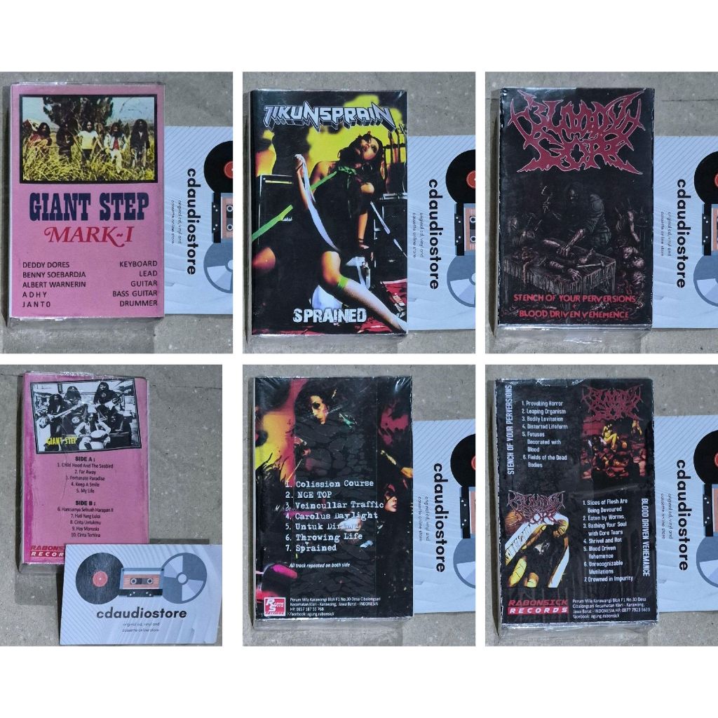 KASET PITA GIANT STEP - MARK 1 // JIKUNSPRAIN - SPRAINED // BLOODY GORE - STENCH OF YOUR PERVERSIONS
