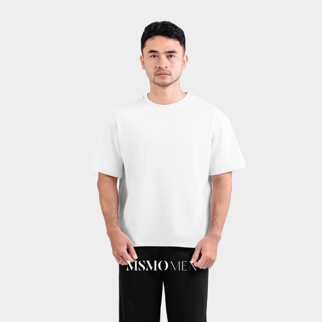 MSMO Men Icy Flex T-shirt Oversized / Kaos Oversized Tshirt 270 GSM / Kaos polos katun / Kaos Pria P