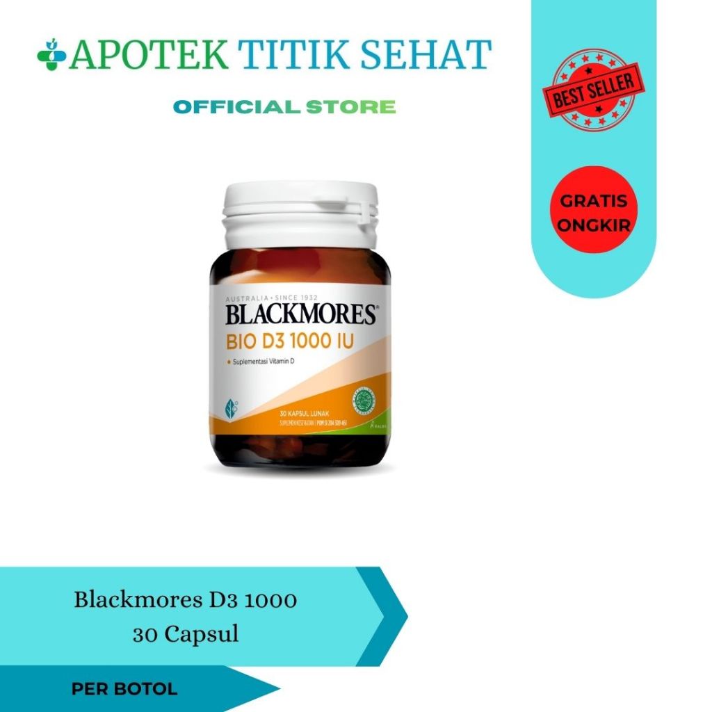 BLACKMORES BIO D3 1000 IU Kalbe KAPSUL 30'S
