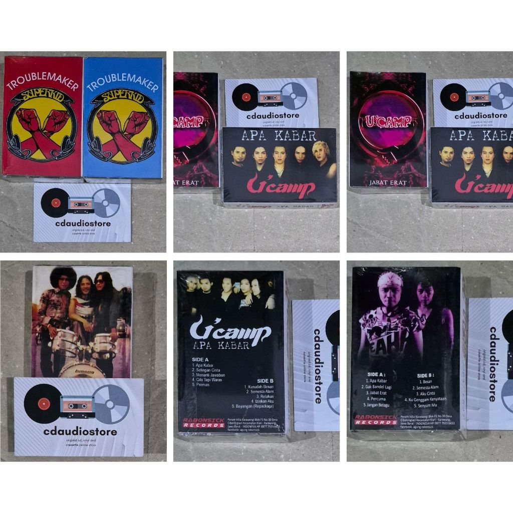 KASET PITA SUPERKID - TROUBLEMAKER // UCAMP - JABAT ERAT / APA KABAR UCAMP KASET PITA REISSUE