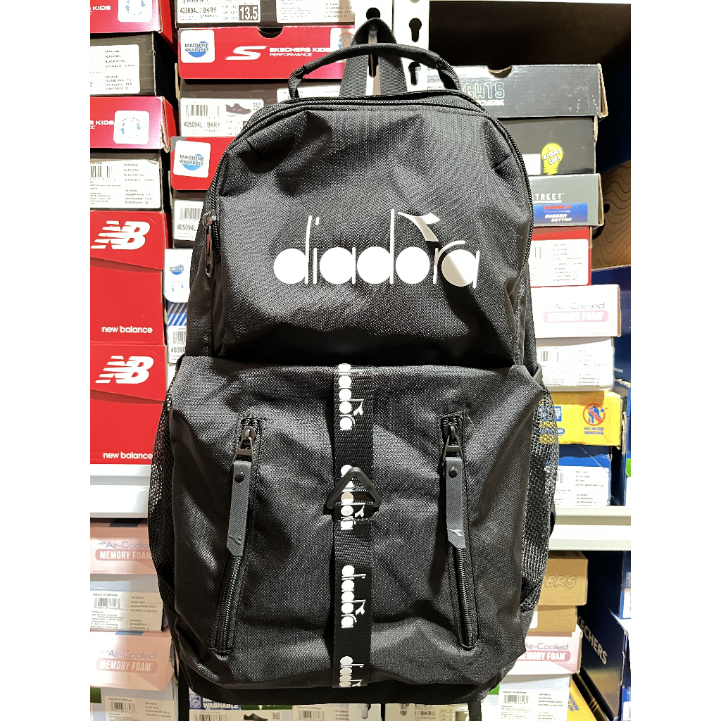 Tas ransel Diadora Numair Pollo Backpack Black Hitam Army Original