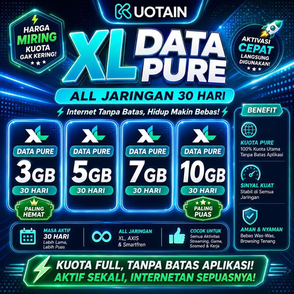 Kuota XL 30 Hari All Jaringan/Kuota XL Data Pure/XL Kuota Data Pure 30 Hari