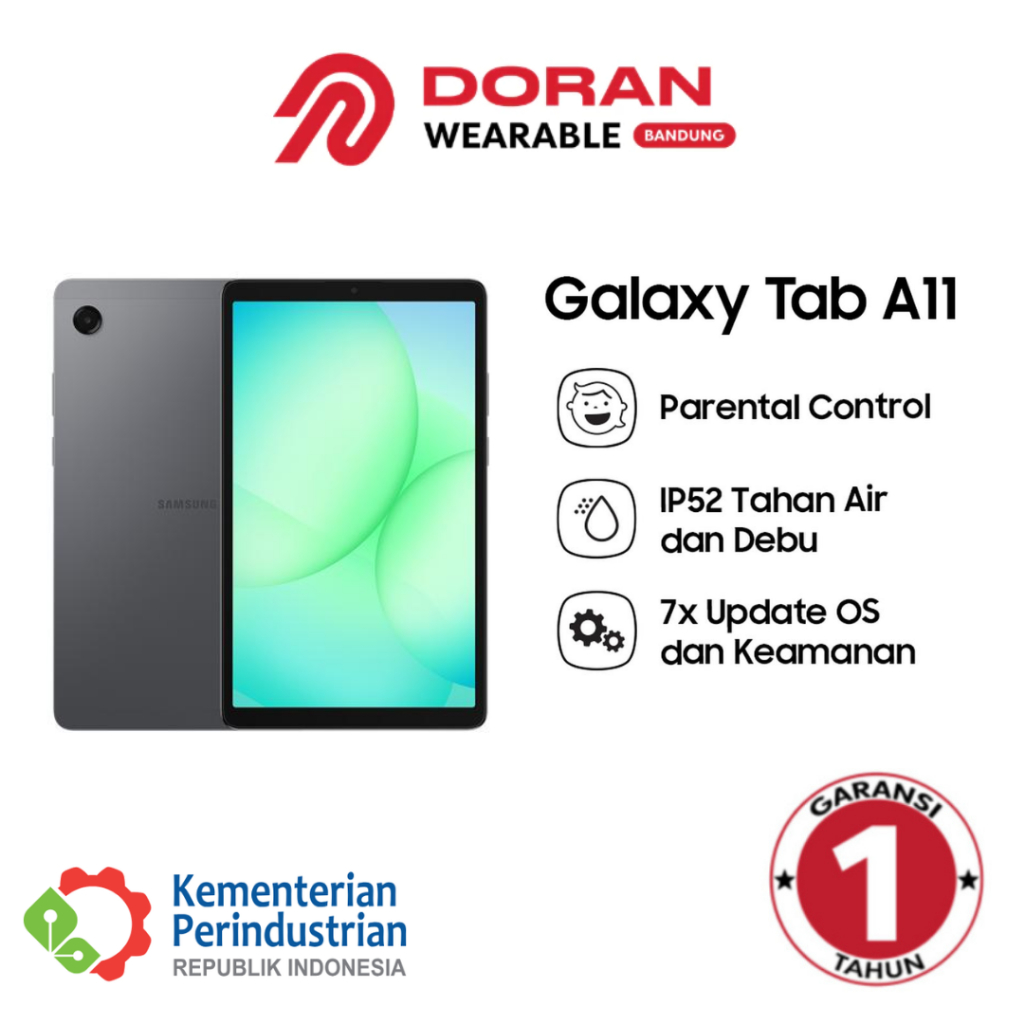 Samsung Galaxy Tab A11 4/64GB Grey | LTE | 5G - A11 LTE - Garansi Resmi