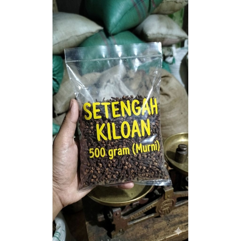 CENGKEH KERING1/2 KG 500gr BELI 2 pcs GRATIS CENGKEH RAJANG 20gr Super Grade A Utuh Petani Pacitan  