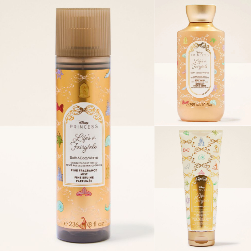BBW DISNEY PRINCESS LIFE'S A FAIRYTALE - FRAGRANCE MIST, BODY WASH, BODY CREAM