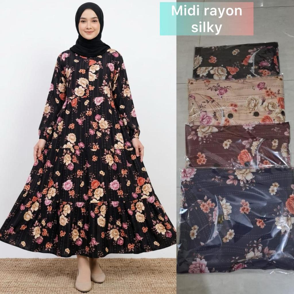 midi rayon silky