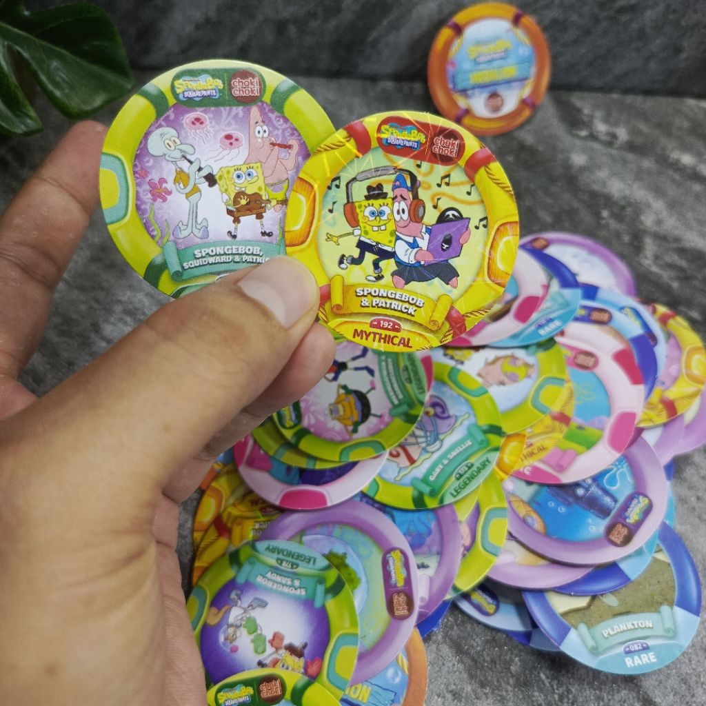 kartu Spongebob dapat semuanya borongan | original Choki choki Spongebob | sama langka seperti kartu