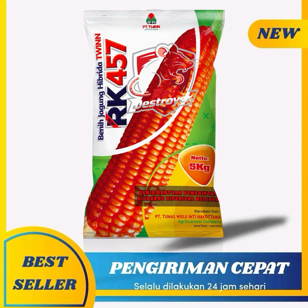 Benih jagung hibrida rk 457 kemasan 5kg