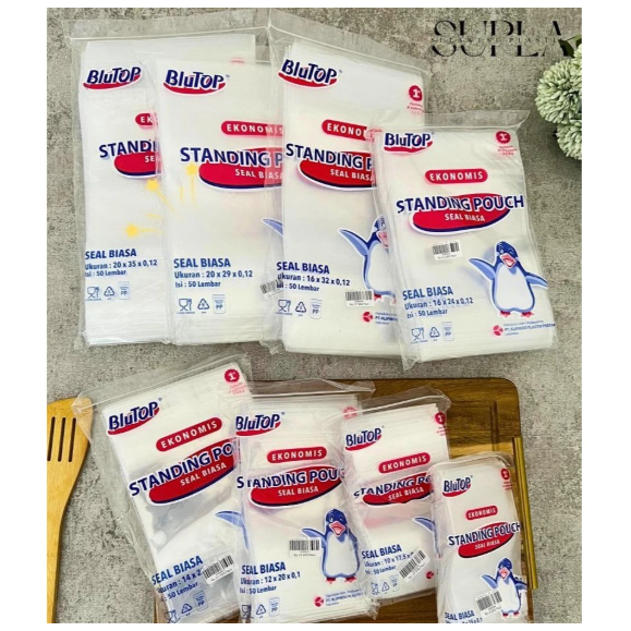 KemasanYA STANDING POUCH BLUE TOP SNACK POUCH BENING POUCH SNACK STANDING POUCH