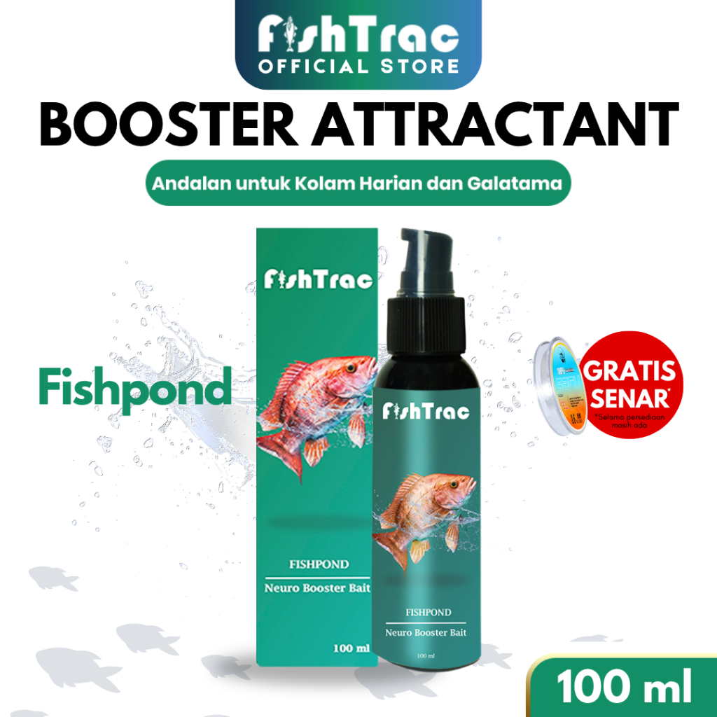 Fishtrac Fishpond Essen Booster Attractant Pancing Ikan Kolam Harian Galatama 100ml