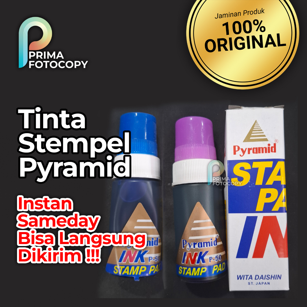 Tinta Bak Stempel Stamp Pad INK ungu biru hitam Wita Daishin 50cc cap jari legalisir dokumen