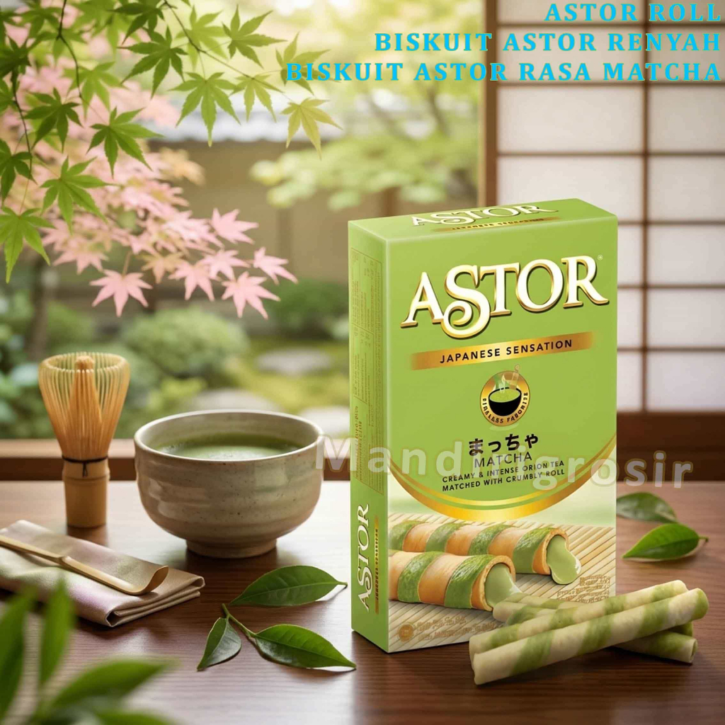 Astor Wafer Renyah * Astor Roll * Wafer Astor Rasa Matcha * 40gr