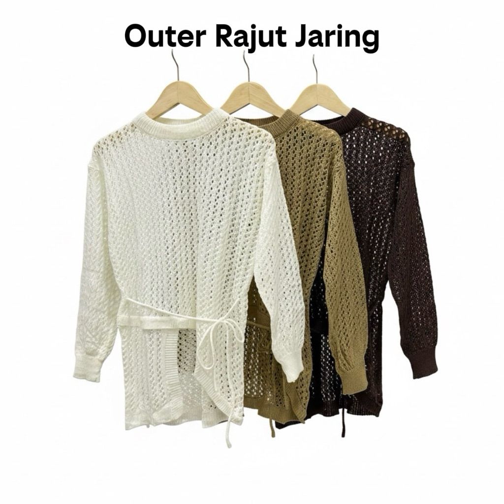 OUTER RAJUT JARING - RAJUT PANTAI - RAJUT PREMIUM