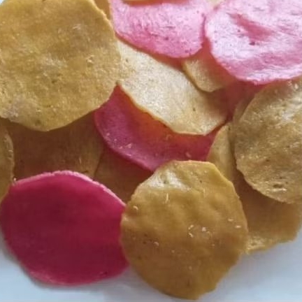 Kerupuk Mentah Pedas Manis 500 Gram | Kerupuk Upil Mentah Gurih Renyah Goreng Pasir / Minyak