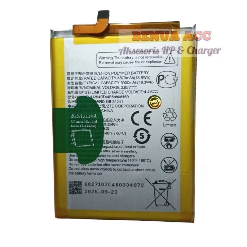 Baterai Compatible for ZTE Blade A52 / A53 Pro / Nubia Music LI3949T44P8H906450