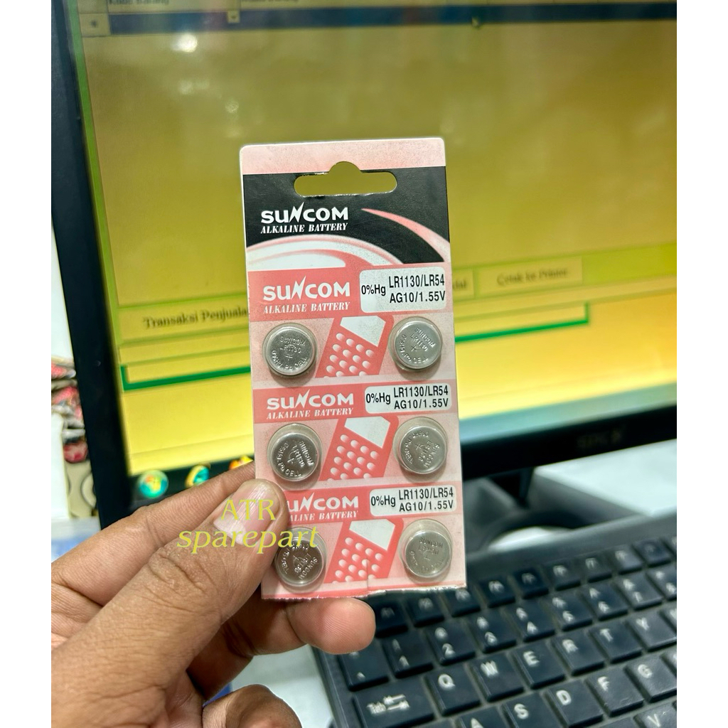 Baterai Untuk Kalkulator dan jam tangan Lasika nomor baterai LR1130/LR54/AG10