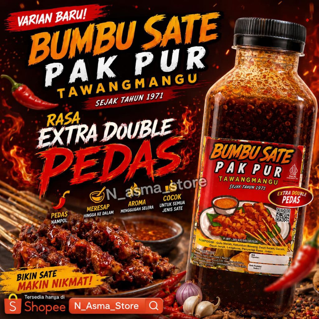 Bumbu Sate Pak Pur Extra Pedas
