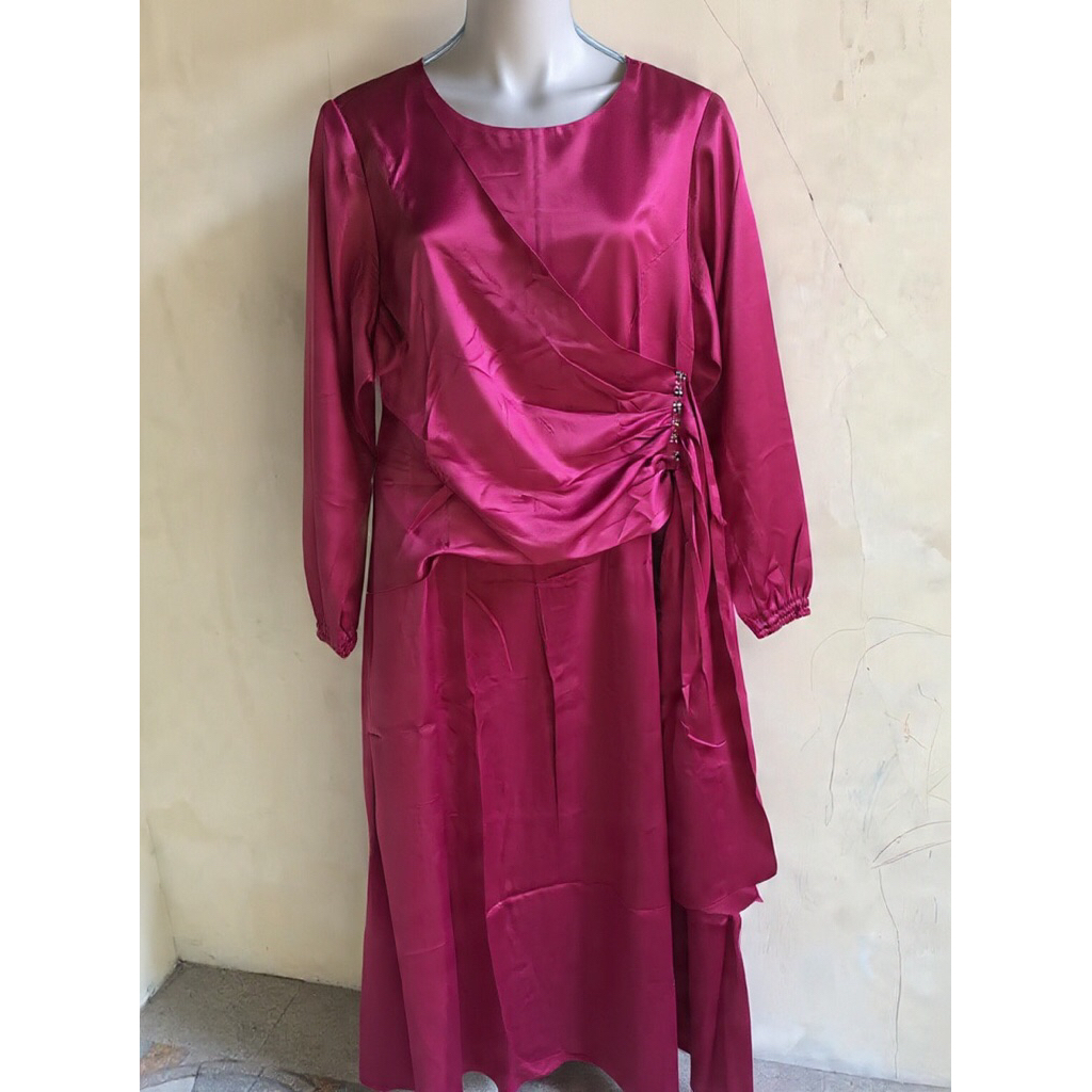 preloved dress satin dres kondangan