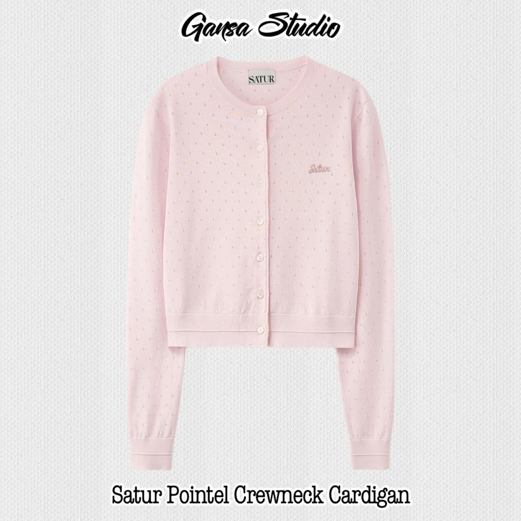 Satur Pointel Crewneck Cardigan