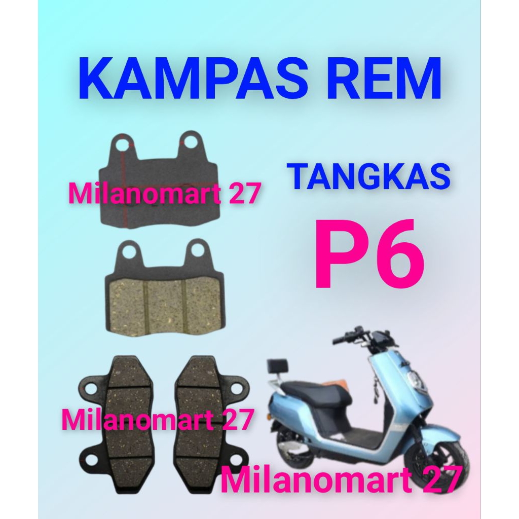 kampas rem motor listrik tangkaa p6 kampas rem sepeda listrik tangkas p6