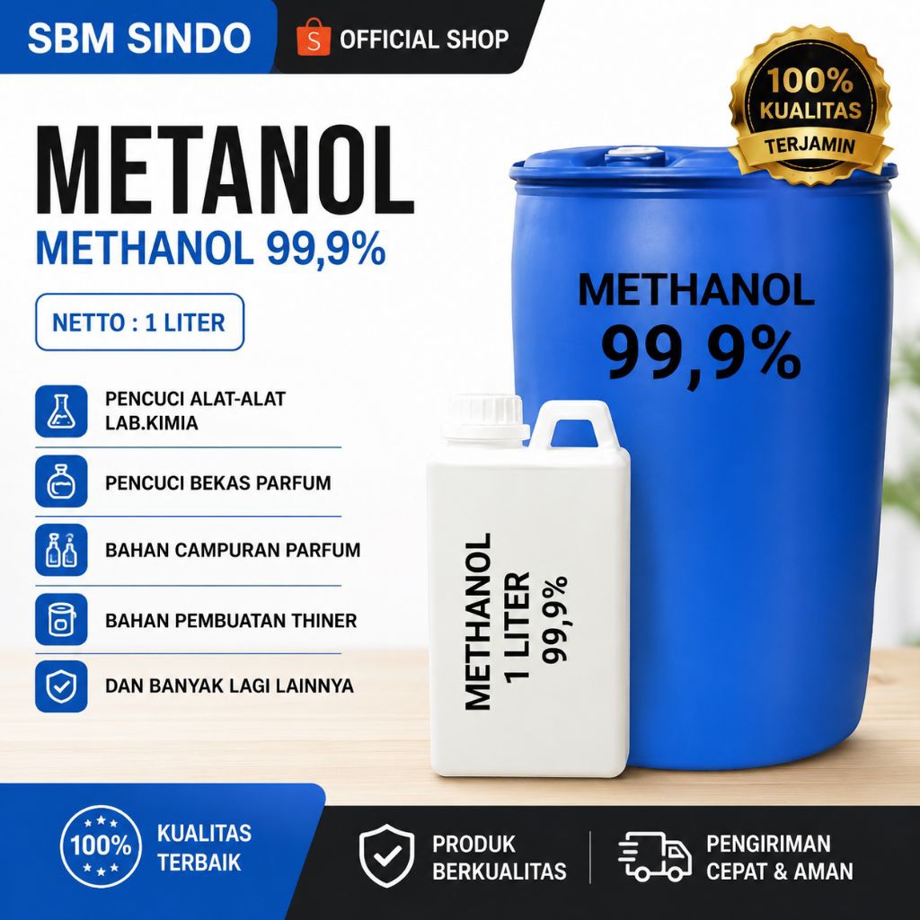 (BOTOL) Metanol | Methyl Pure 99,9% | Metanol Murni Murah | Methanol Teknis | Alkohol Metyl 70% - 99