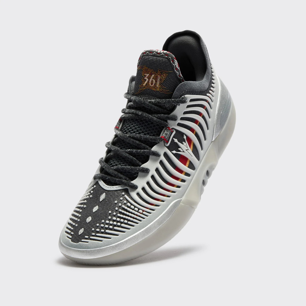 Sepatu Basket 361 Joker 2 GT "G-015" Original 361 Degrees Nikola Jokic Series - Silver Grey Red