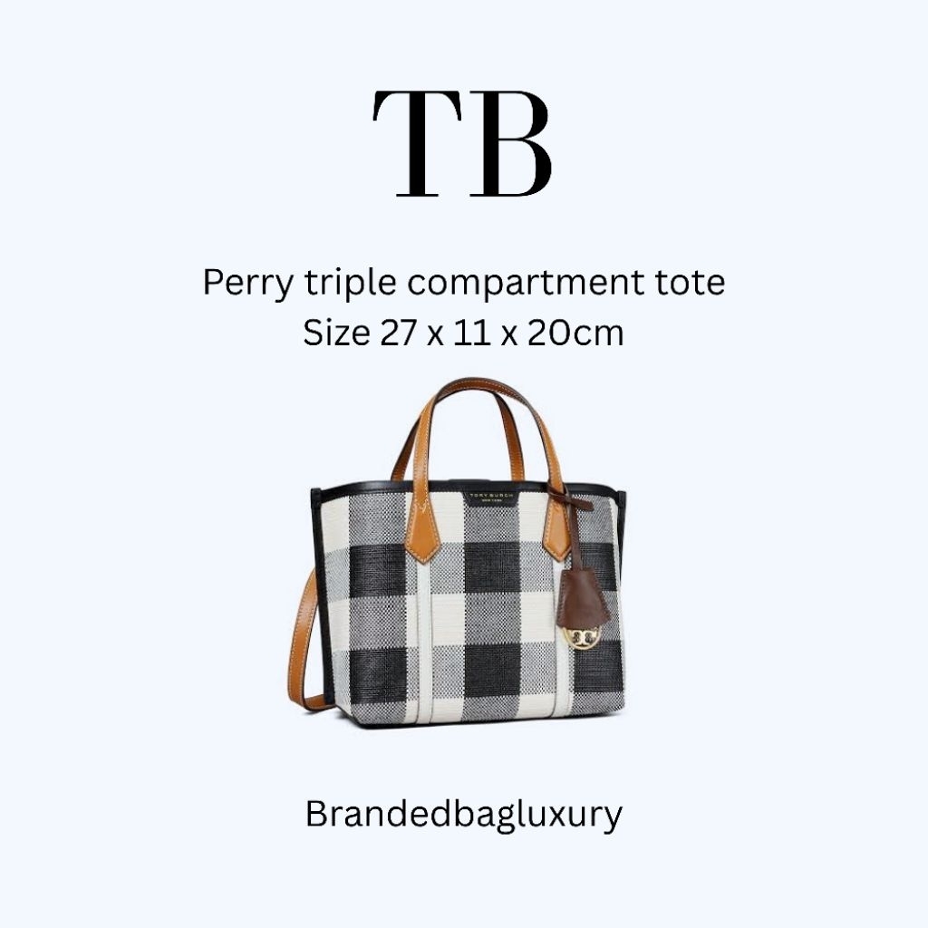 TB perry triple compartment tote bag
