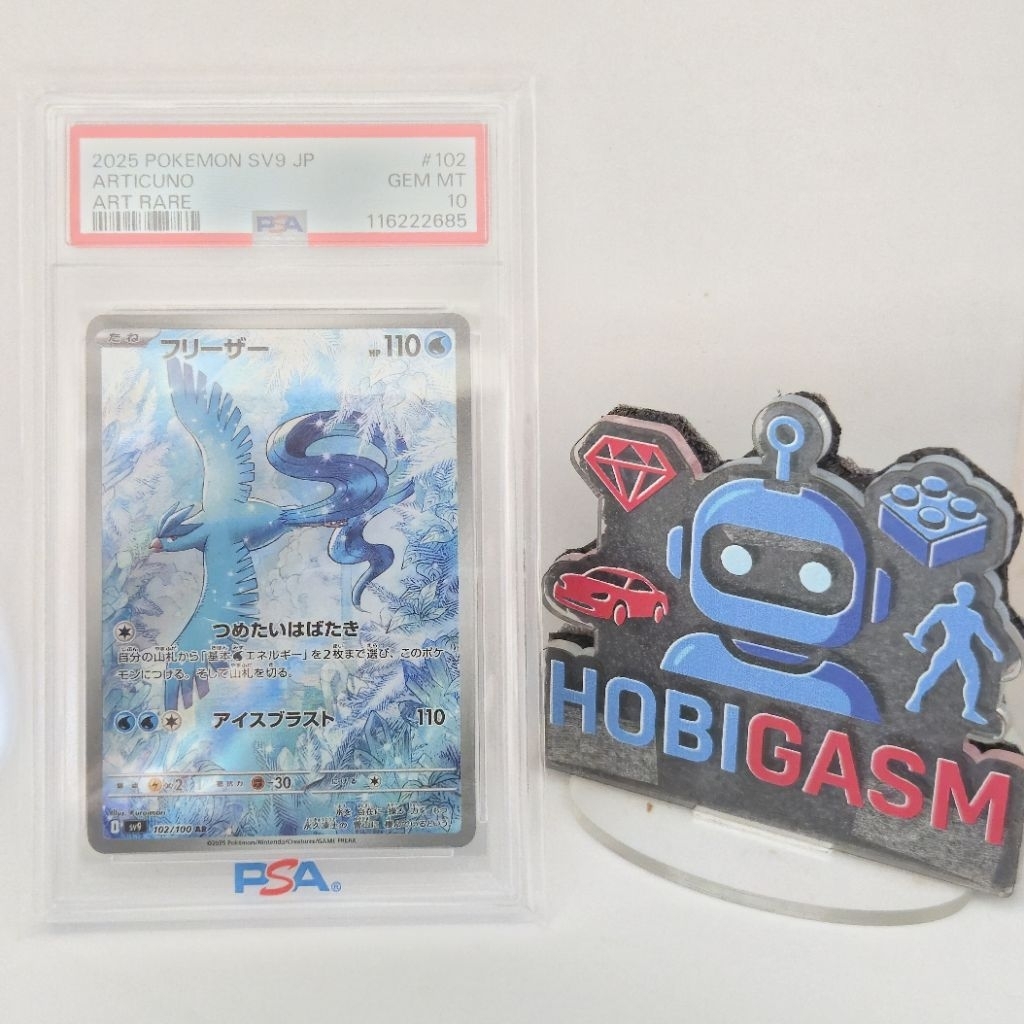 PSA 10 Articuno Art Rare 102/100 SV9 Japanese Pokemon Card Gem Mint | Legendary Bird AR | Koleksi & 