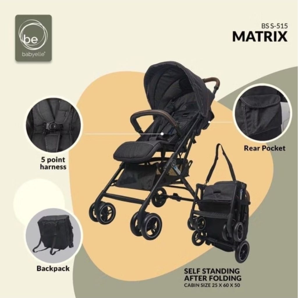 Preloved Stroller Babyelle Matrix Black (cabin size)