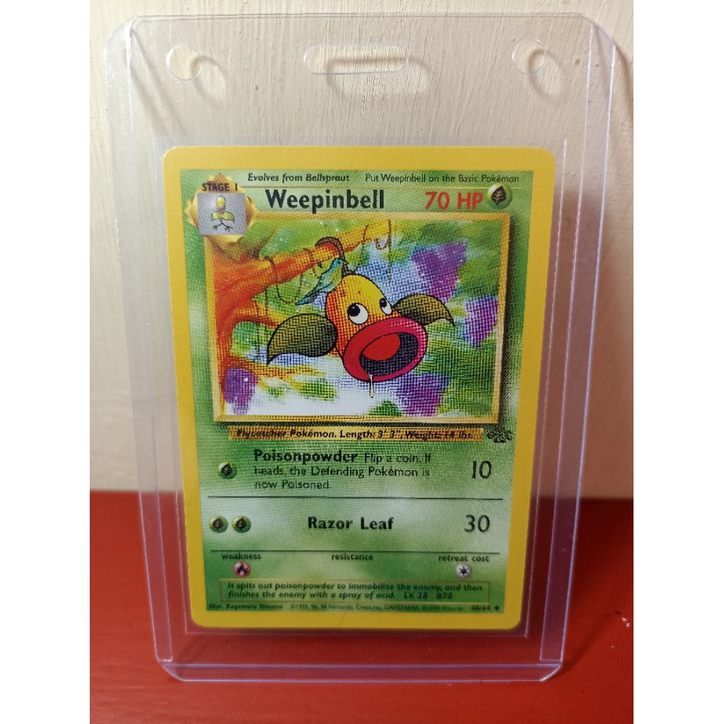 Kartu Pokemon Vintage Weepinbell Base set tahun 1999