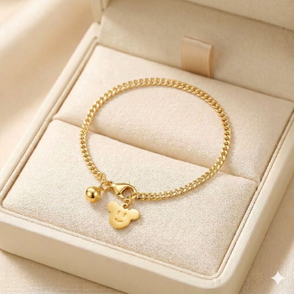 GELANG TANGAN ANAK TITANIUM KITTY