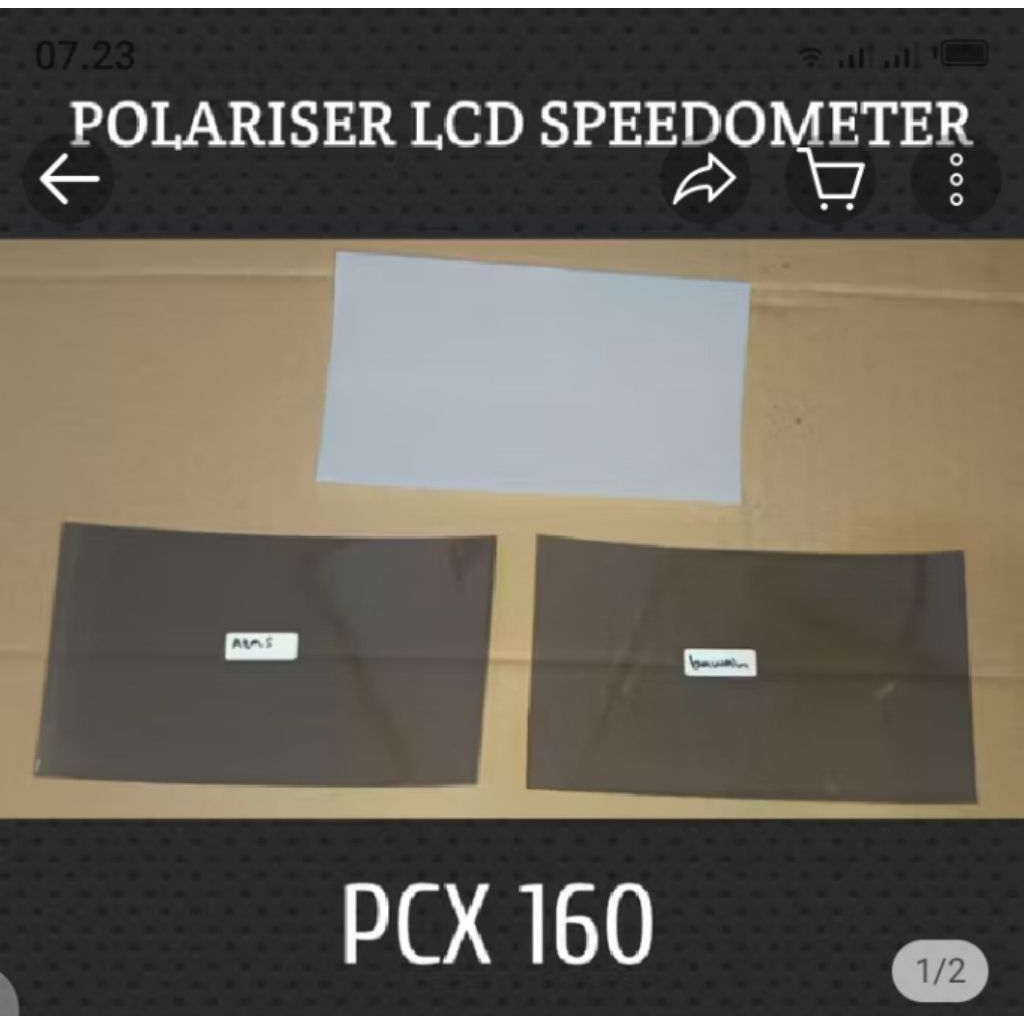 polarizer Lcd spidometer honda pcx 160
