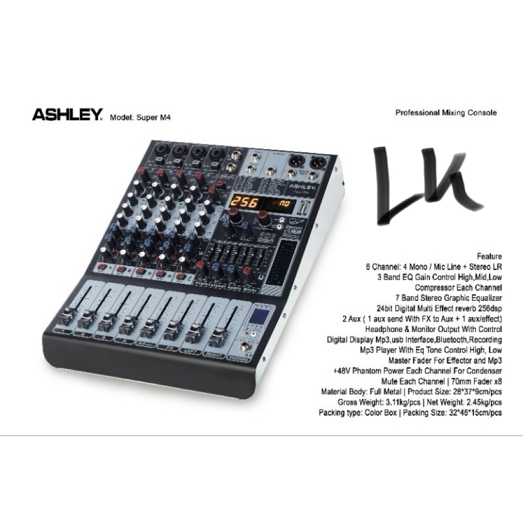 MIXER ASHLEY SUPER4 Compressor Ashley mixer 4 Channel
