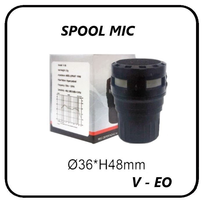 Spool Microphone Vocal kabel dan wireless - Spul Mic 36 mm V - EO