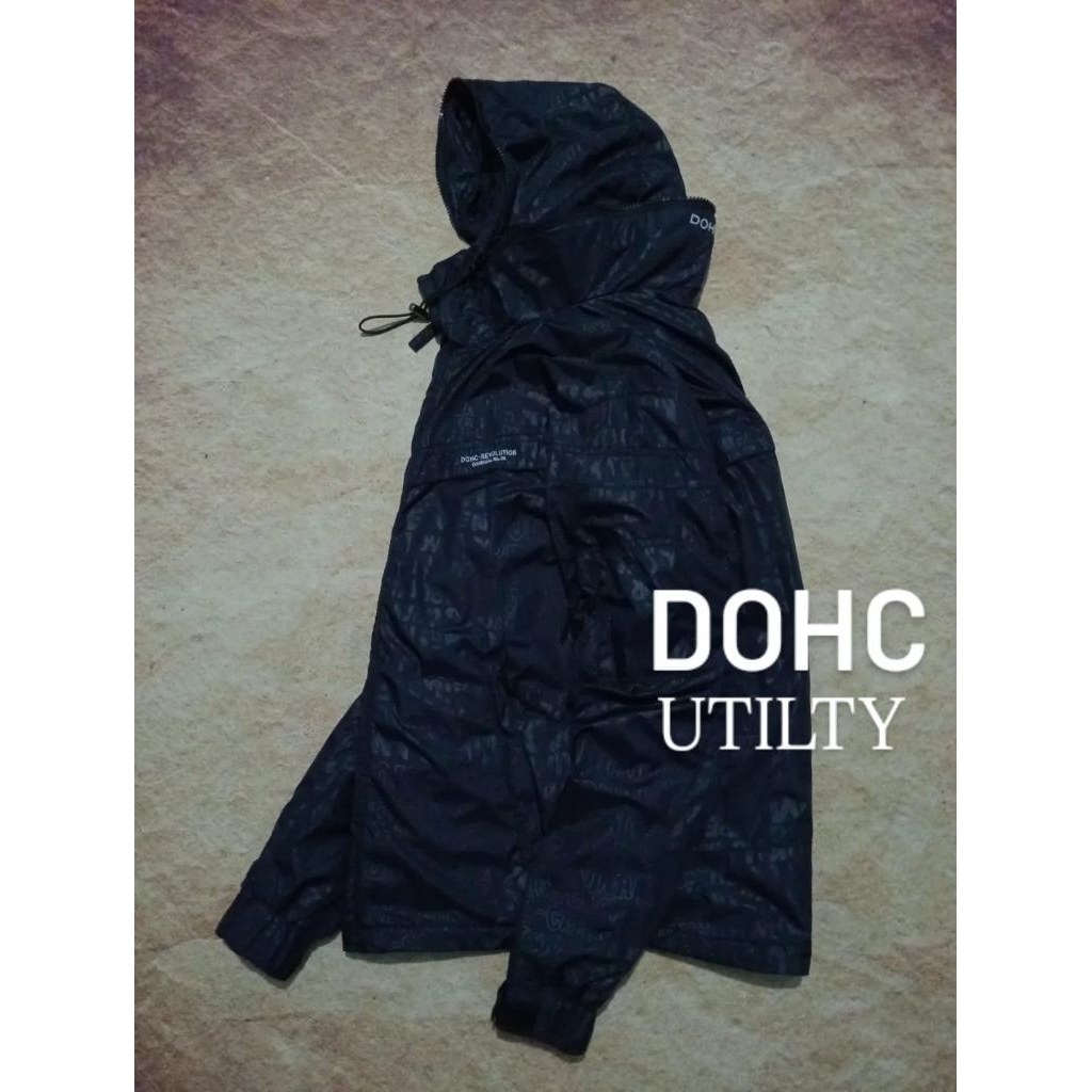 jaket utility DOHC motif monogram bekas pakai recomend
