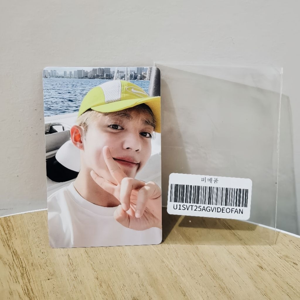 [POB WEVERSE] Official photocard scoups cxm seventeen topi kuning pob weverse global scoups topi kun