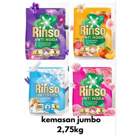 Rinso Anti Noda Deterjen Bubuk Kemasan Jumbo 2750gram (hampir 3 kg)