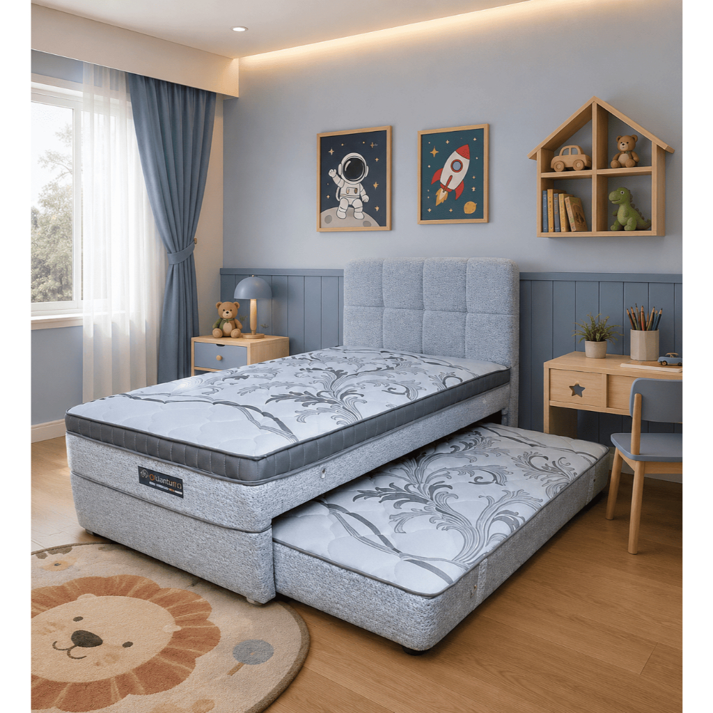 Kasur Springbed Sorong 2 in 1 Twin Olympic Springbed Plushtop - Kasur Sorong - Kasur Tingkat - Kasur