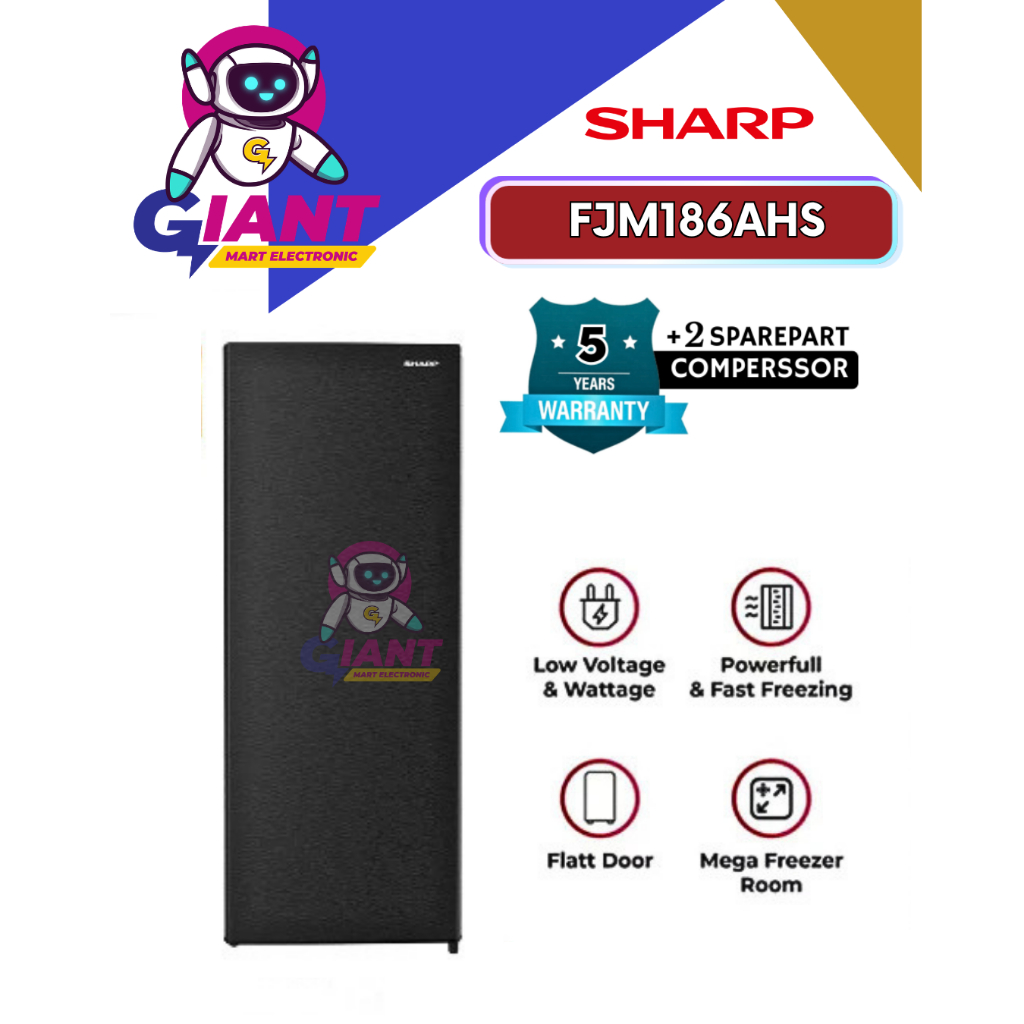 KULKAS FREEZER SHARP FJM186A-HS 6 RAK