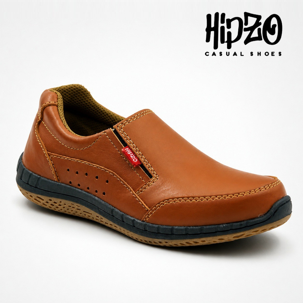 Sepatu Pria Original Hipzo 100% Shoes Selop Casual Kasual Slip On Kerja Kantor Resmi M-35