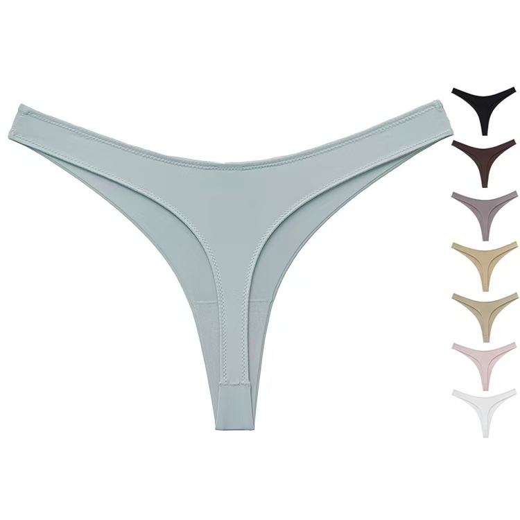 Ice silk low waist sexy women's thong sports T-shirt women