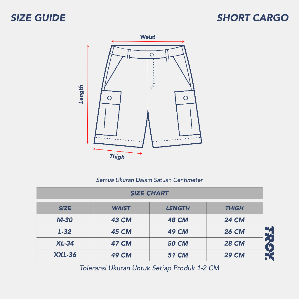 Troy Company Short Cargo Corvix Black - Celana Pendek Kargo Hitam CCTS 3619