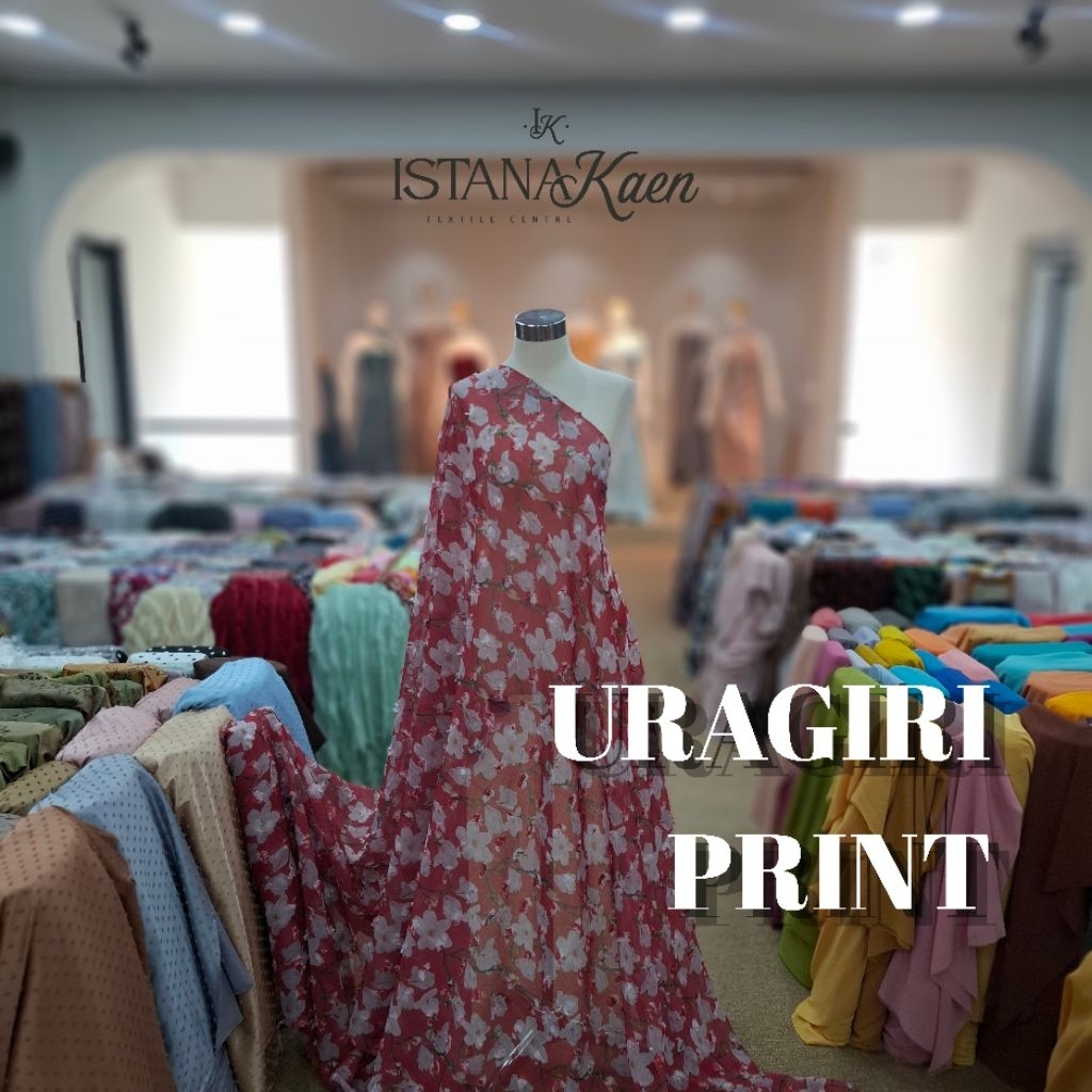 Uragiri Print | Uragiri Motif Timbul | Sifon Print | Sifon Motif Flower -ISTANAKAEN