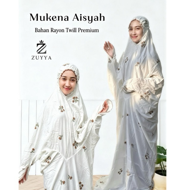 Mukena Terusan Aisyah Bahan Rayon Twill Premium