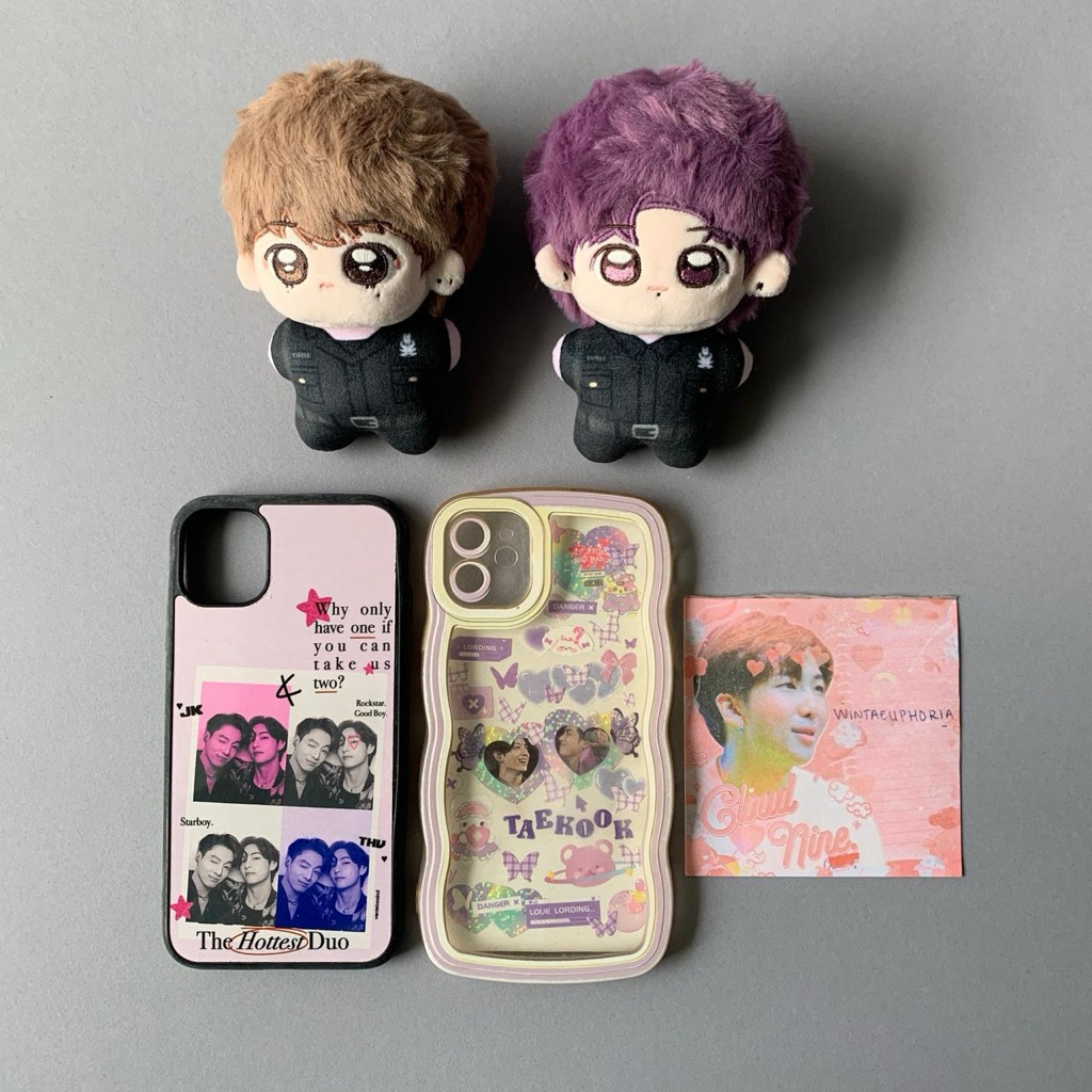 DOLL 10 CM TAEHYUNG V JUNGKOOK JK BTS BANGTAN PRELOVED CASE IPHONE 11