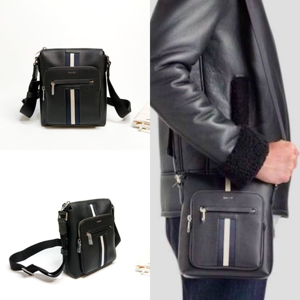 BALLY HARISON SLING BAG BLACK/WHITE